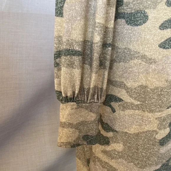 Lucky XS camo dress soft oversized army camouflage long sleeve shift dress - Picture 5 of 10